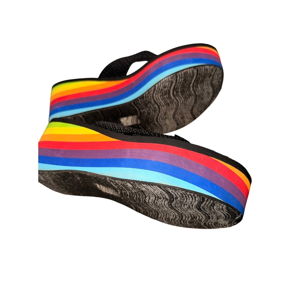 Rocket Dog‎ Crush Rainbow Pride Wedge Sandal Size 9 - Picture 3 of 5